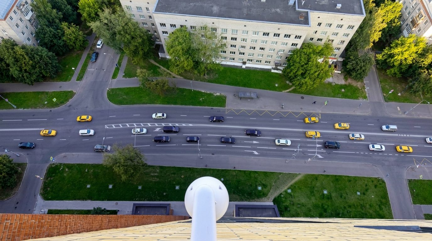Участок городской системы видеонаблюдения — фотоотчёт